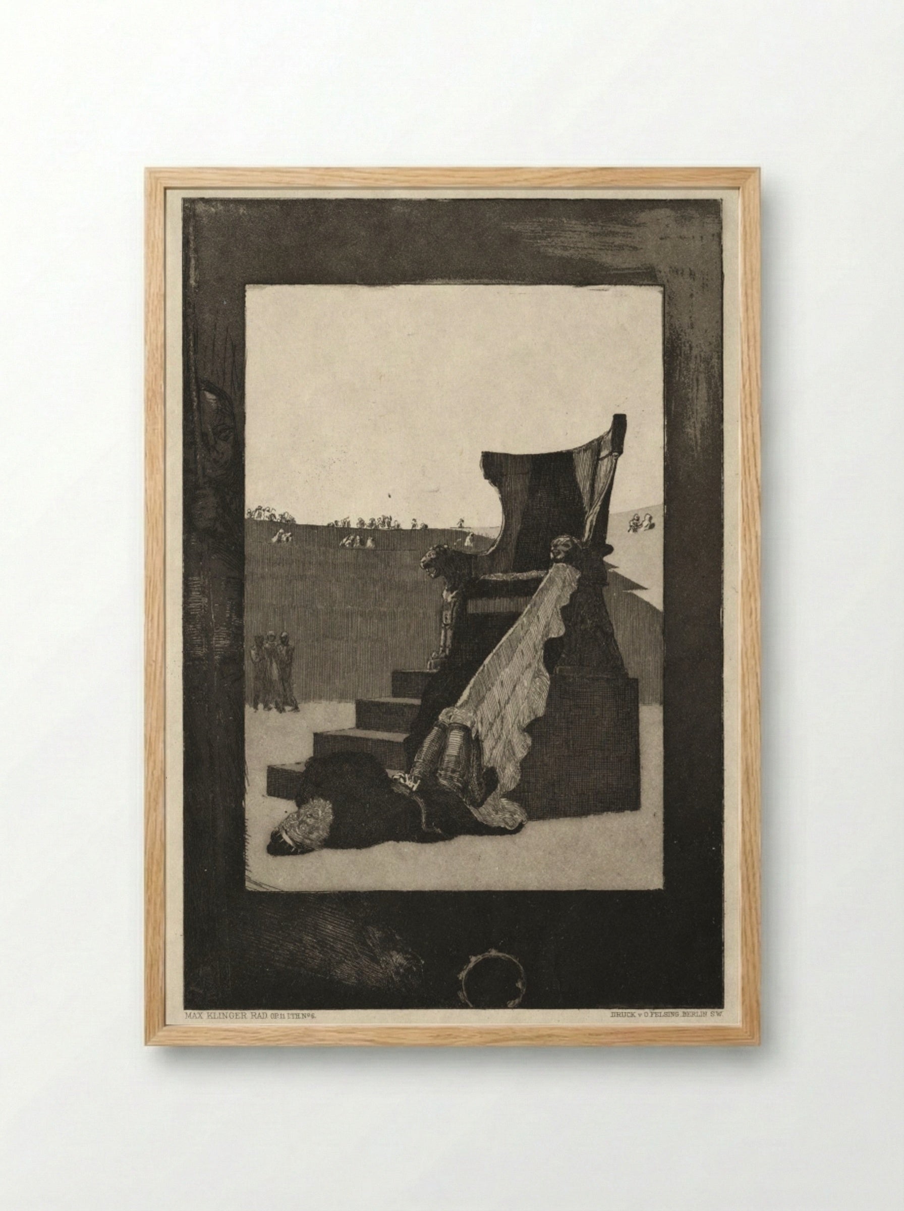 Vom Tode I (Of Death I), Opus II, No. 6 - Max Klinger - Framed Print Wood