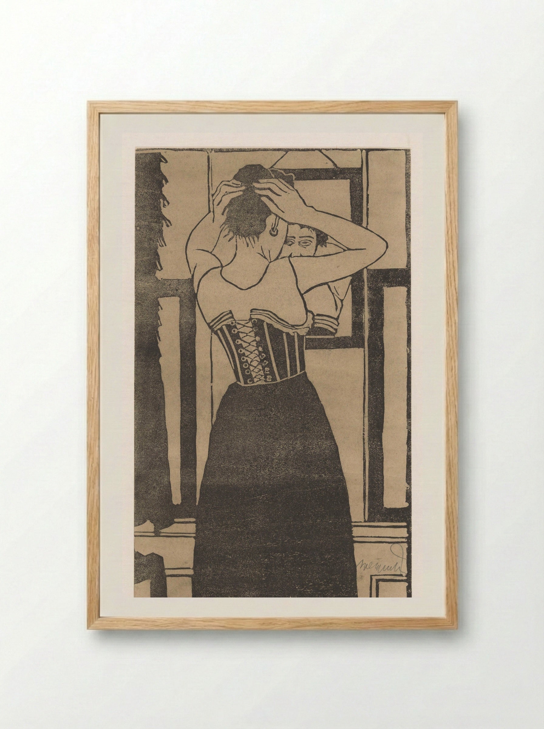 Voor de spiegel - Samuel Jessurun de Mesquita - Framed Print Wood