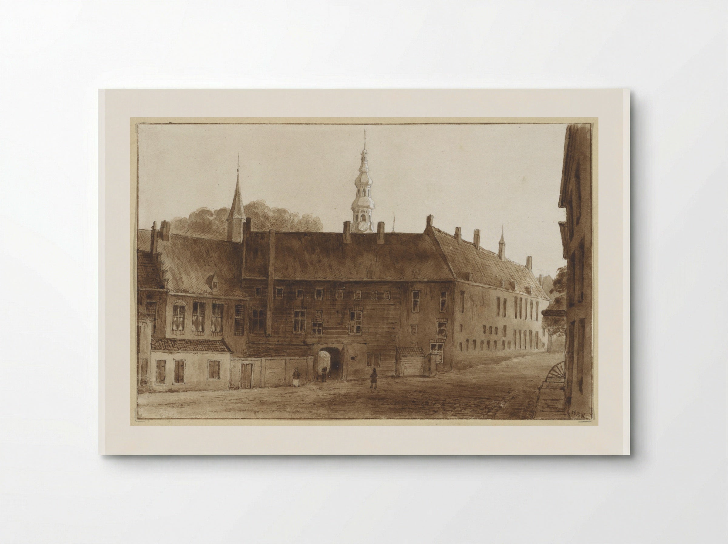 Voorgevel van de Abdij te Middelburg - Hendrik Abraham Klinkhamer - Poster