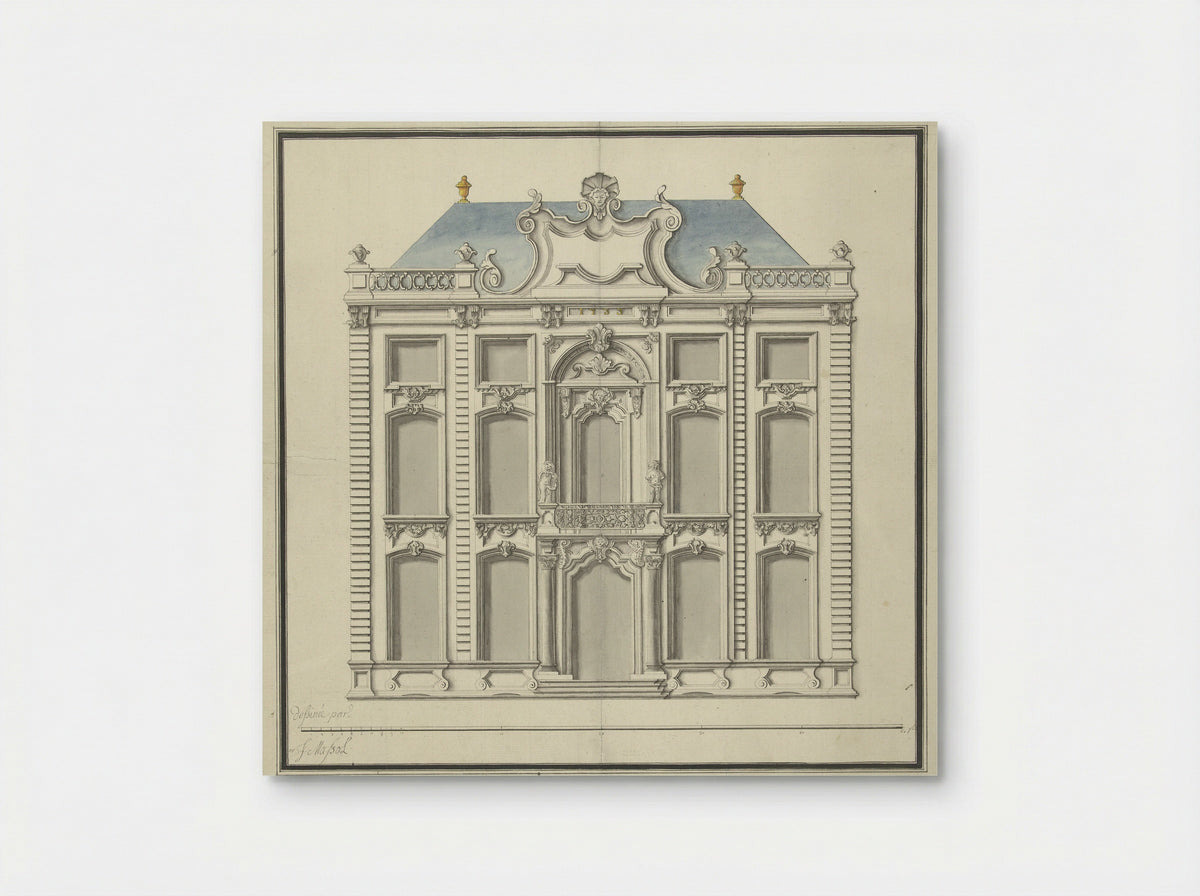 Voornaam woonhuis met platte stoep - Joseph Massol - Poster