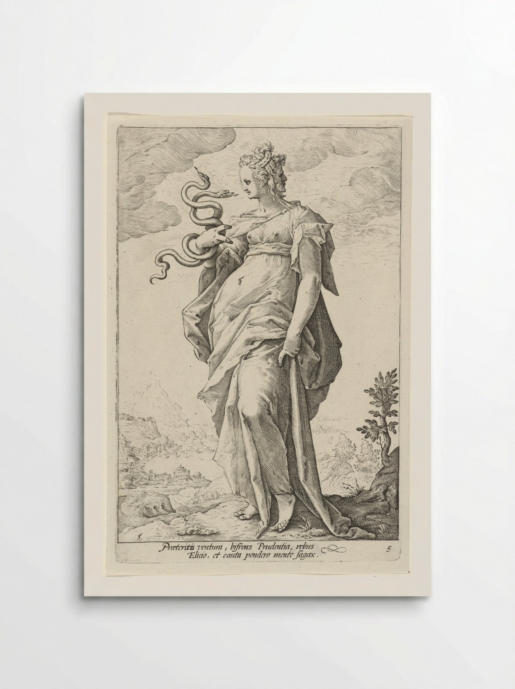 Voorzichtigheid (Prudentia) - Claes Jansz. Visscher (II) - Poster