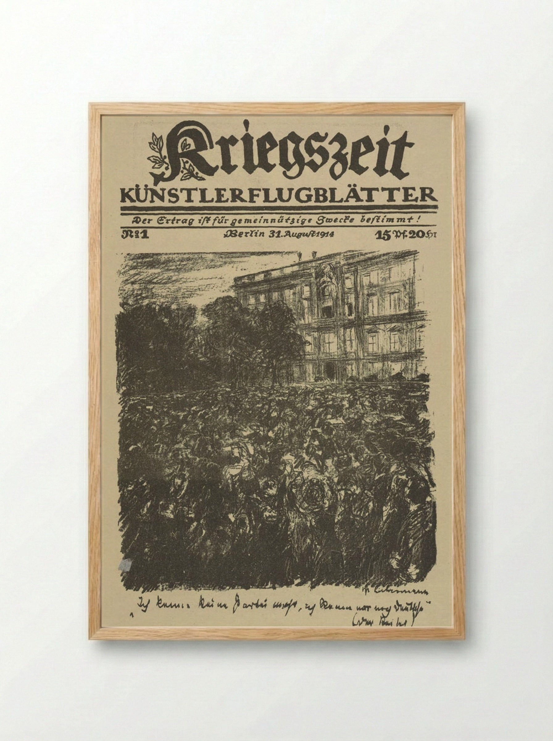 Vor dem Schloss - Max Liebermann - Framed Print Wood