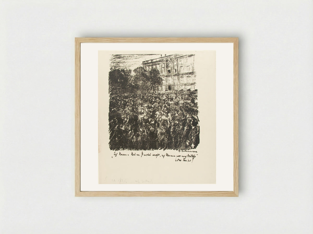 Vor dem Schloss - Max Liebermann - Framed Print Wood