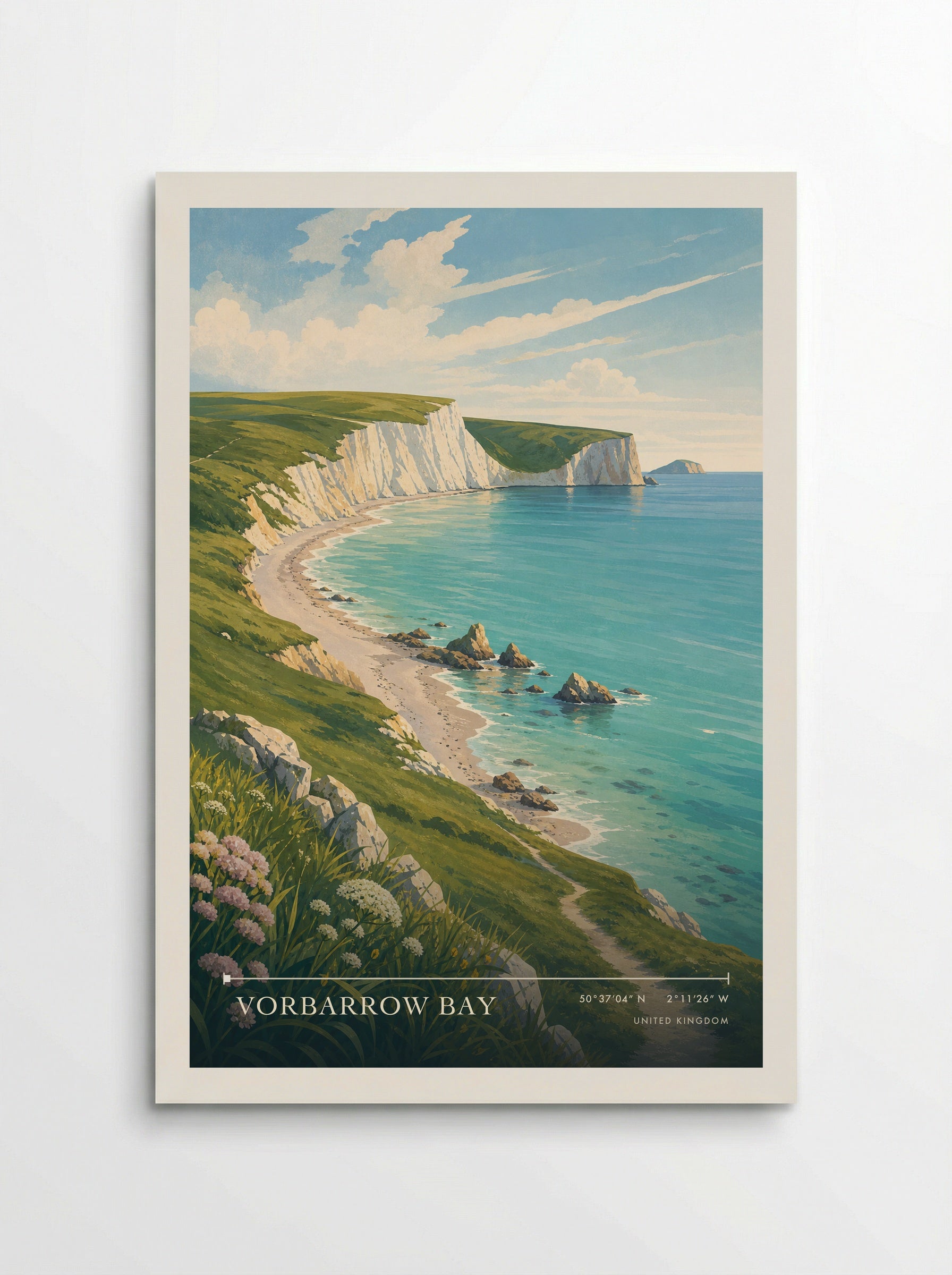 Vorbarrow Bay United Kingdom Travel Poster - Poster