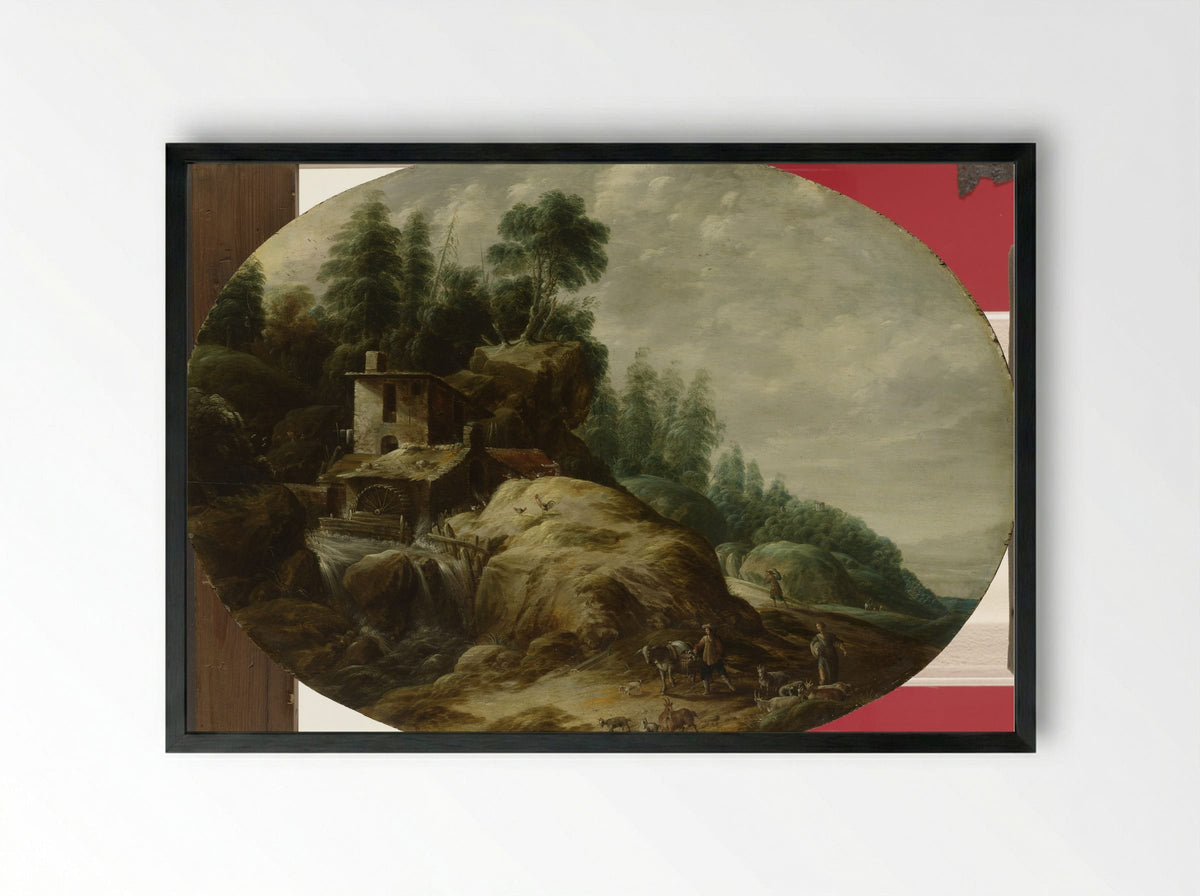 Vossenjacht (The Fox Hunt) - Gillis Peeters (I) - Framed Print Black