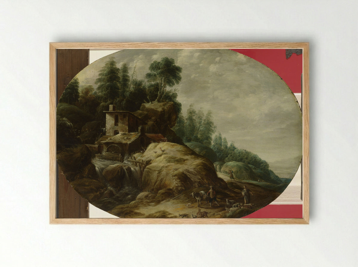 Vossenjacht (The Fox Hunt) - Gillis Peeters (I) - Framed Print Wood