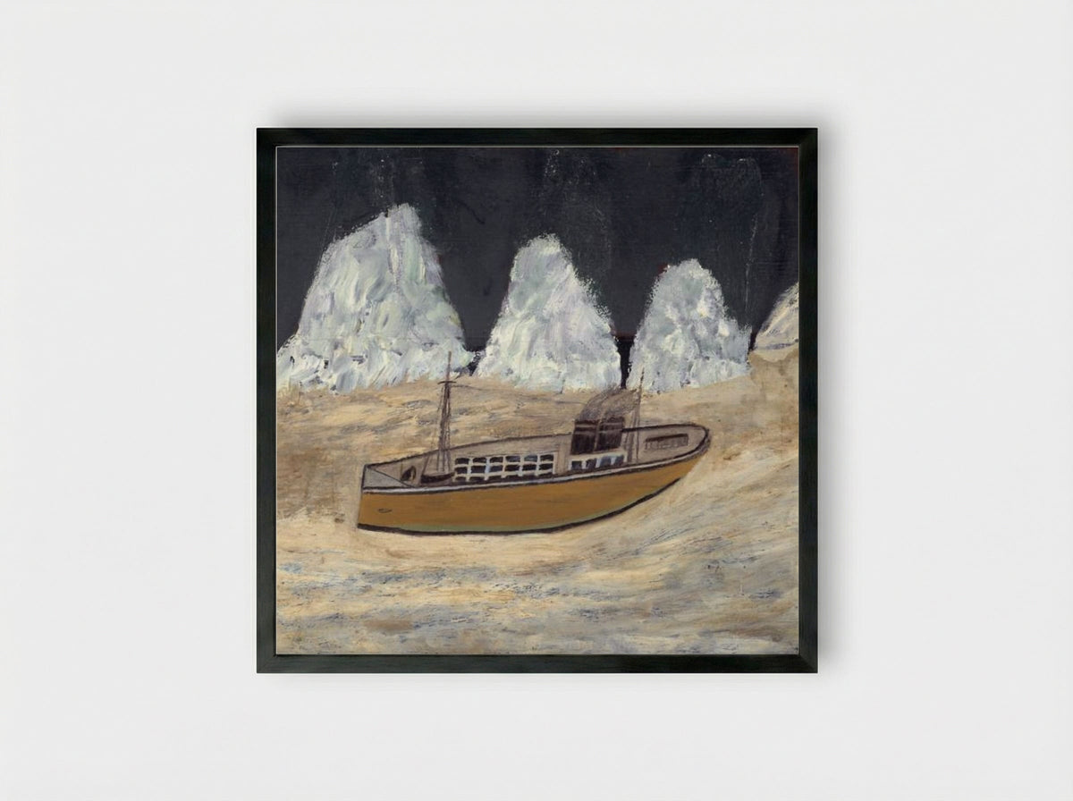Voyage to Labrador - Alfred Wallis - Framed Print Black