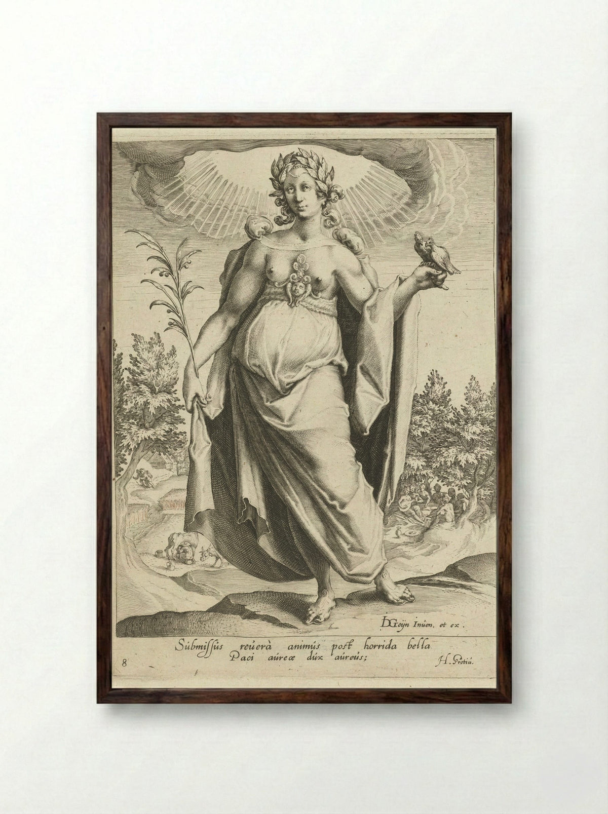 Vrede (Peace) - Zacharias Dolendo - Framed Print Dark Wood