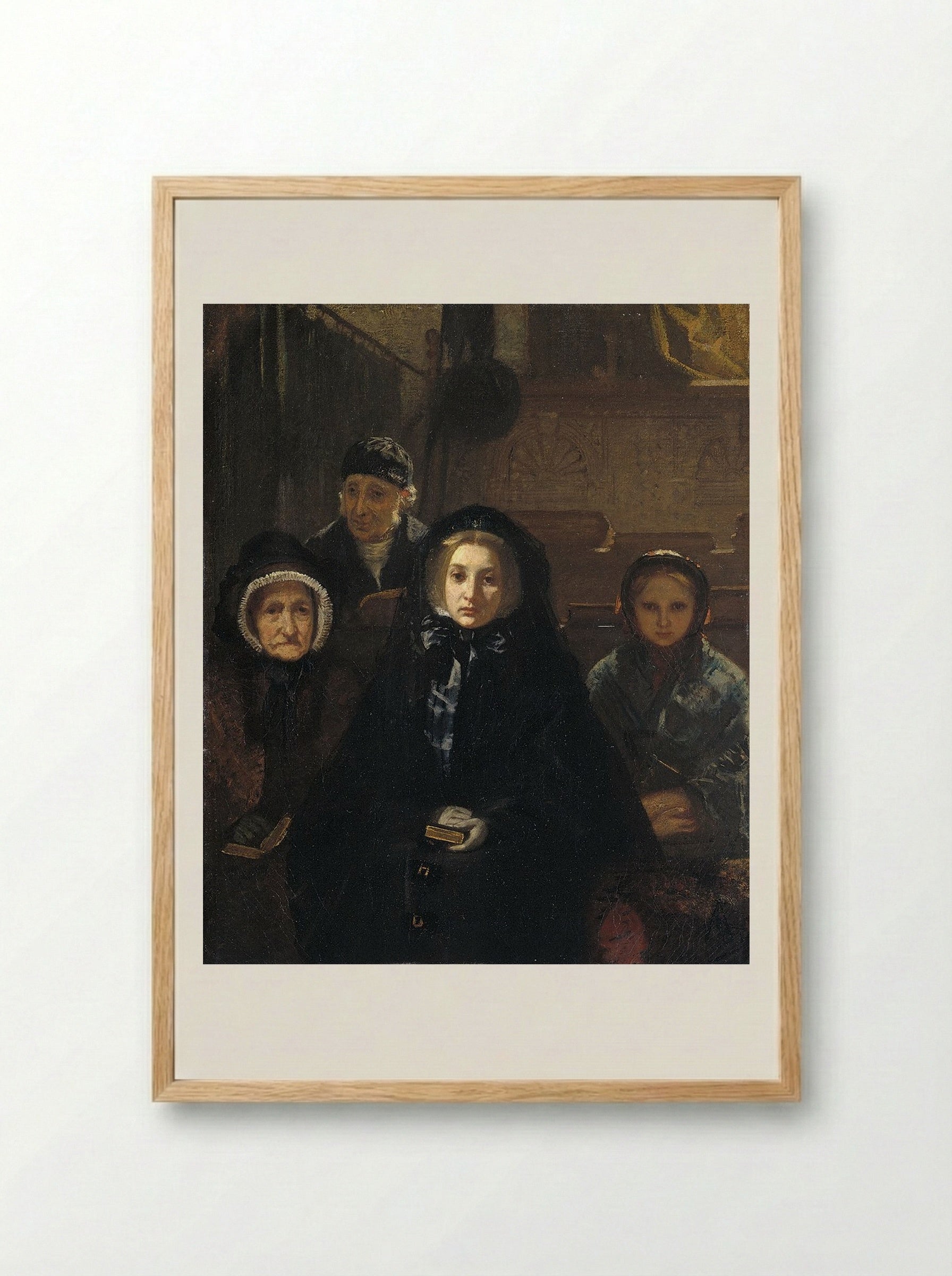Vroeg ter kerke (Early to Church) - August Allebé - Framed Print Wood