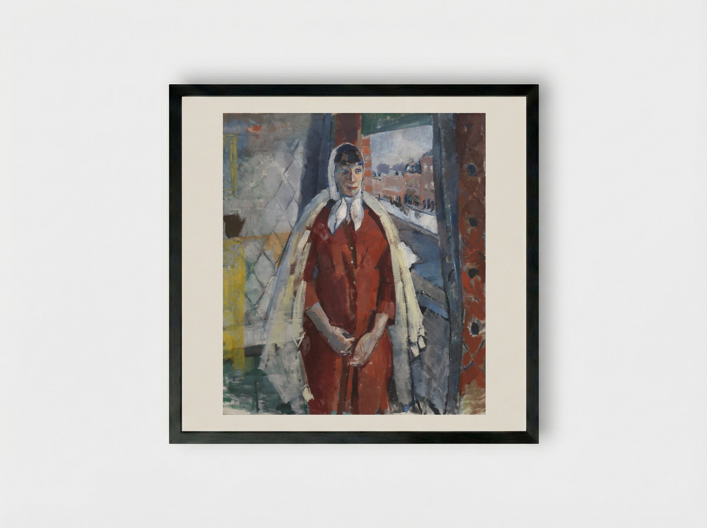 Vrouw aan 't venster - Rik Wouters - Framed Print Black
