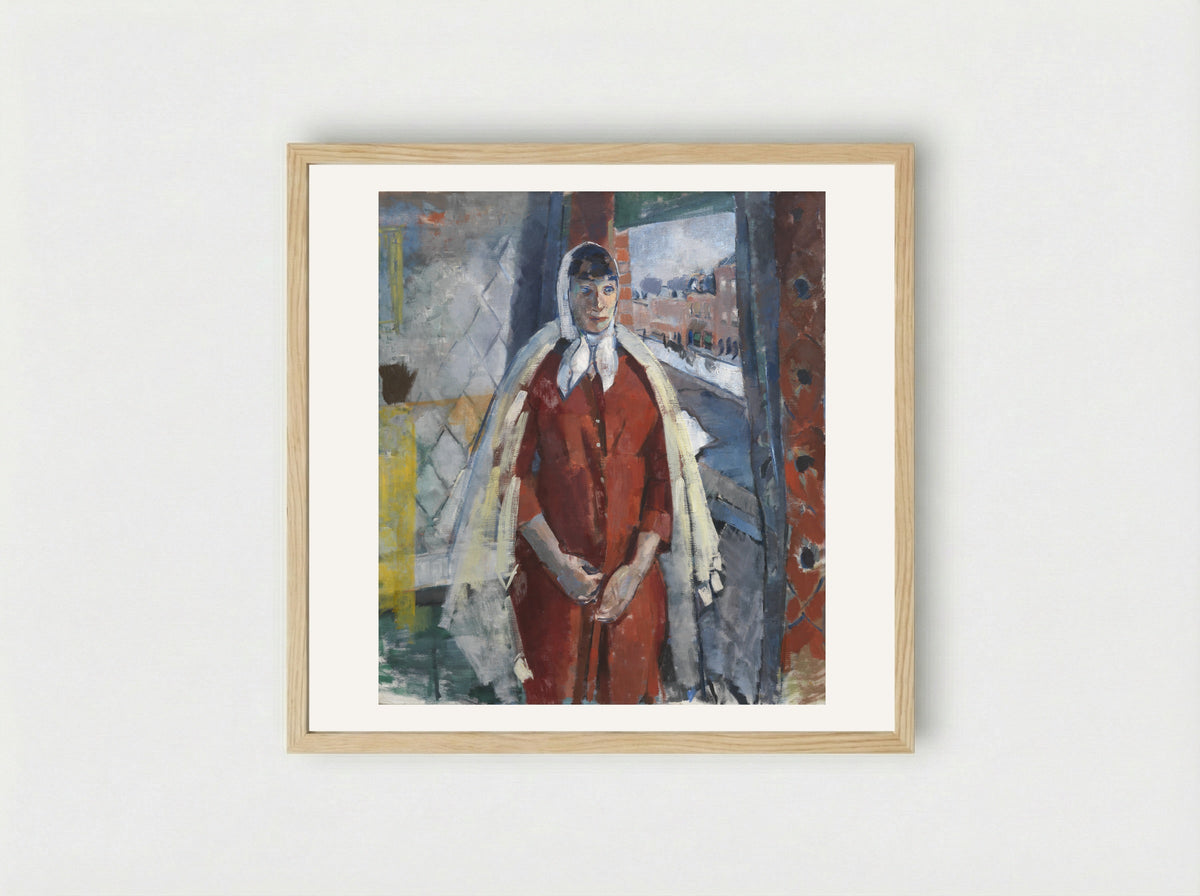 Vrouw aan 't venster - Rik Wouters - Framed Print Wood