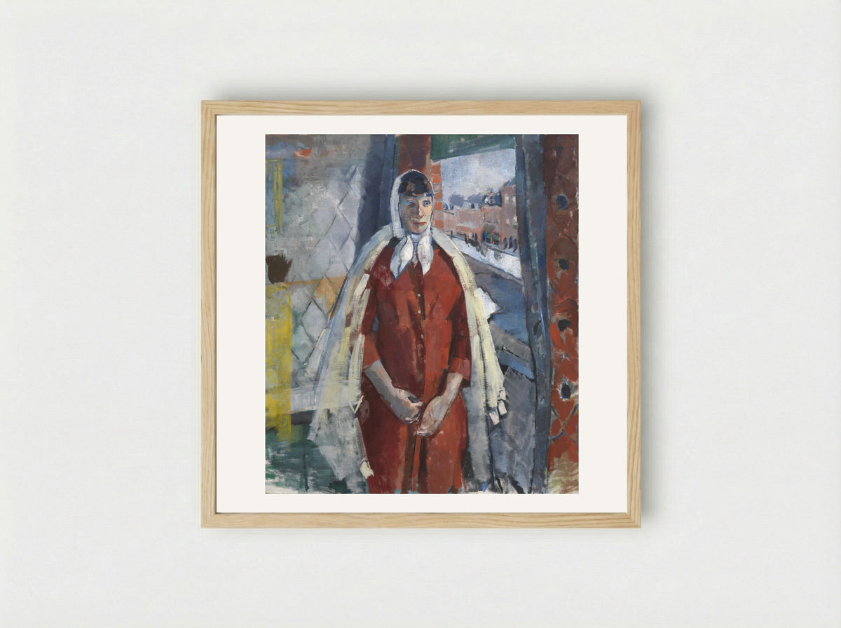 Vrouw aan 't venster - Rik Wouters - Framed Print Wood