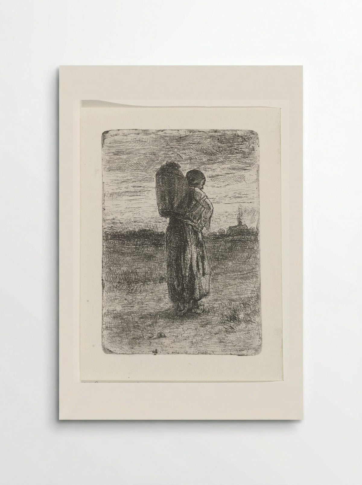 Vrouw met een mand op haar rug - Jozef Israëls - Poster