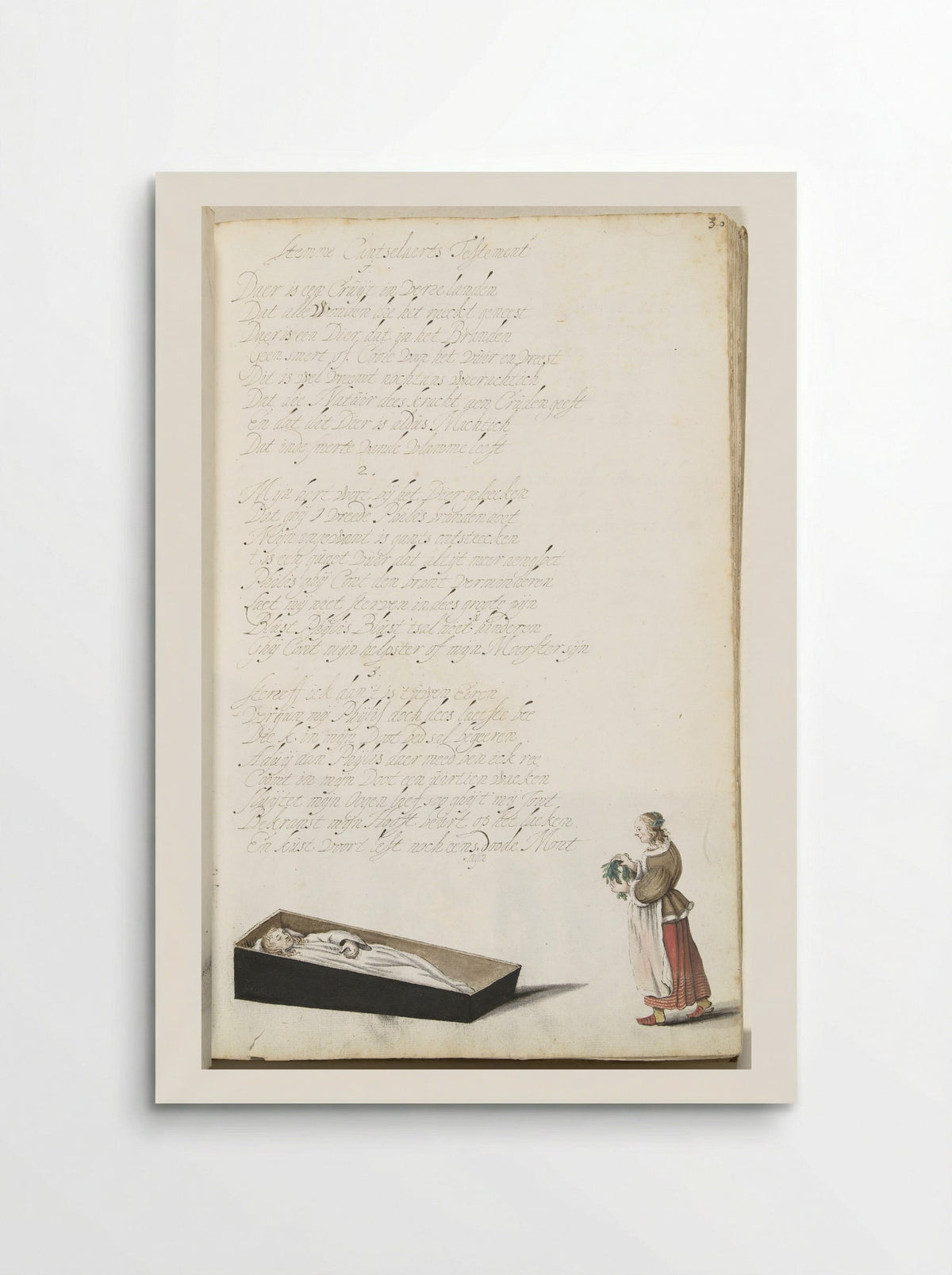 Vrouw met het stoffelijk overschot van haar geliefde - Gesina ter Borch - Poster