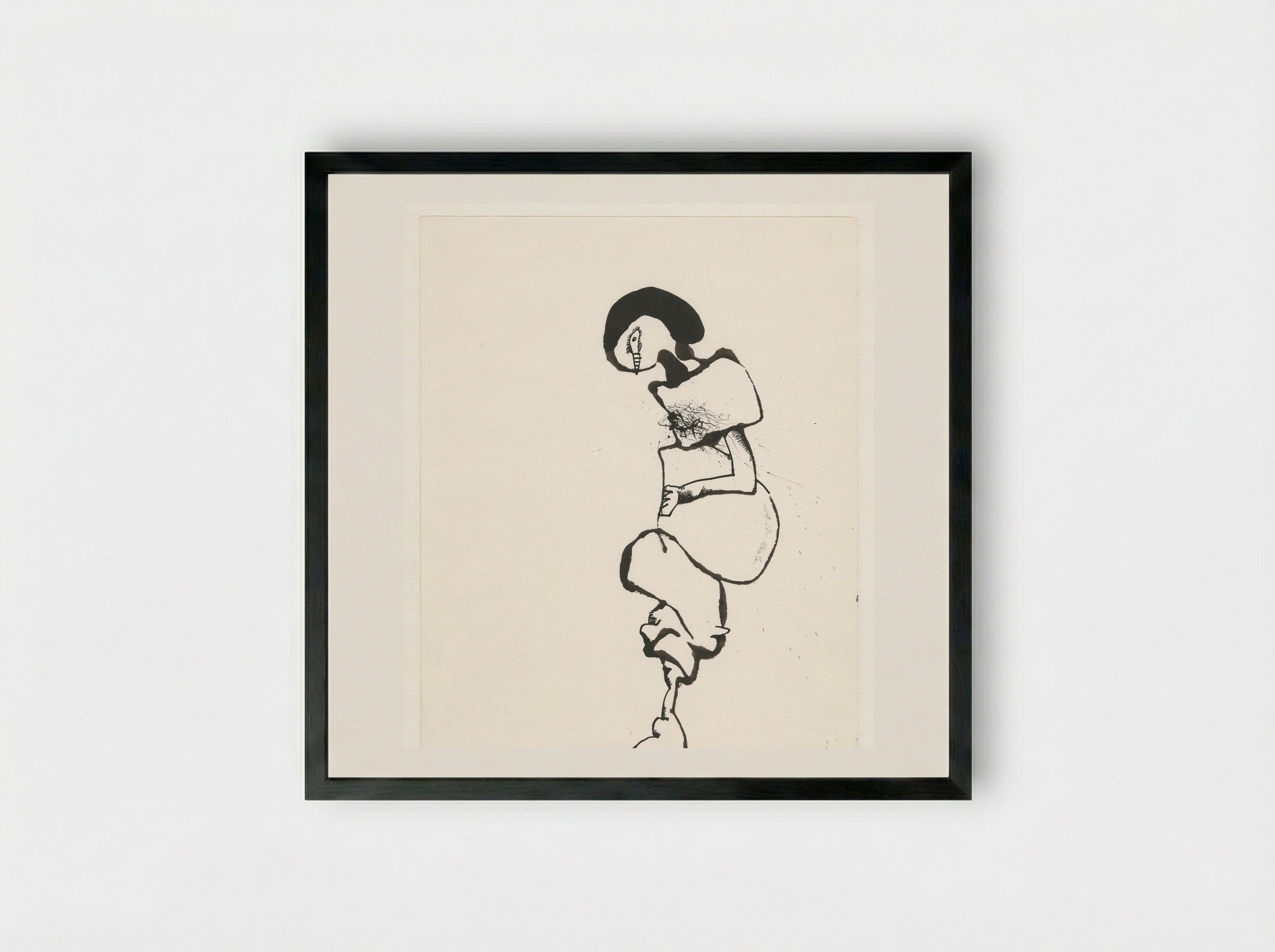 Vrouw met zwart haar - Lucebert - Framed Print Black