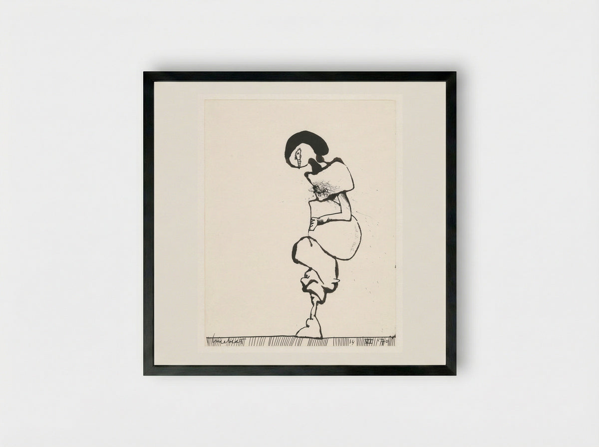 Vrouw met zwart haar - Lucebert - Framed Print Black