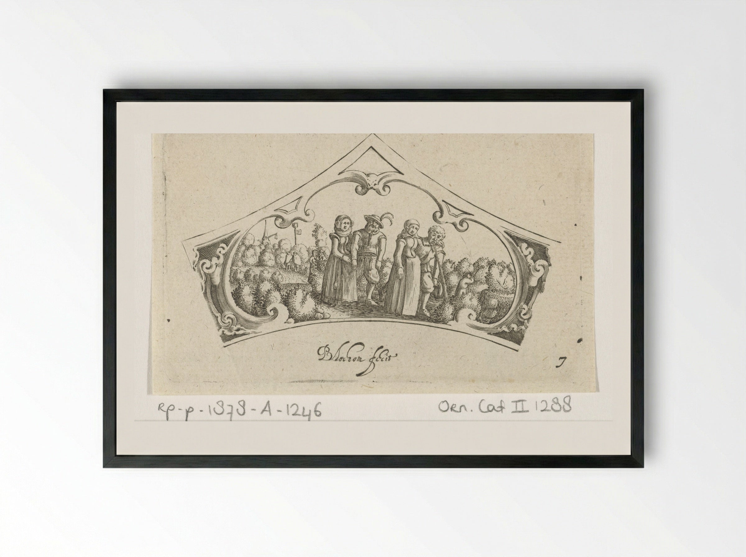 Vrouwen begeleiden beschonken mannen - Claes Jansz. Visscher (II) - Framed Print Black