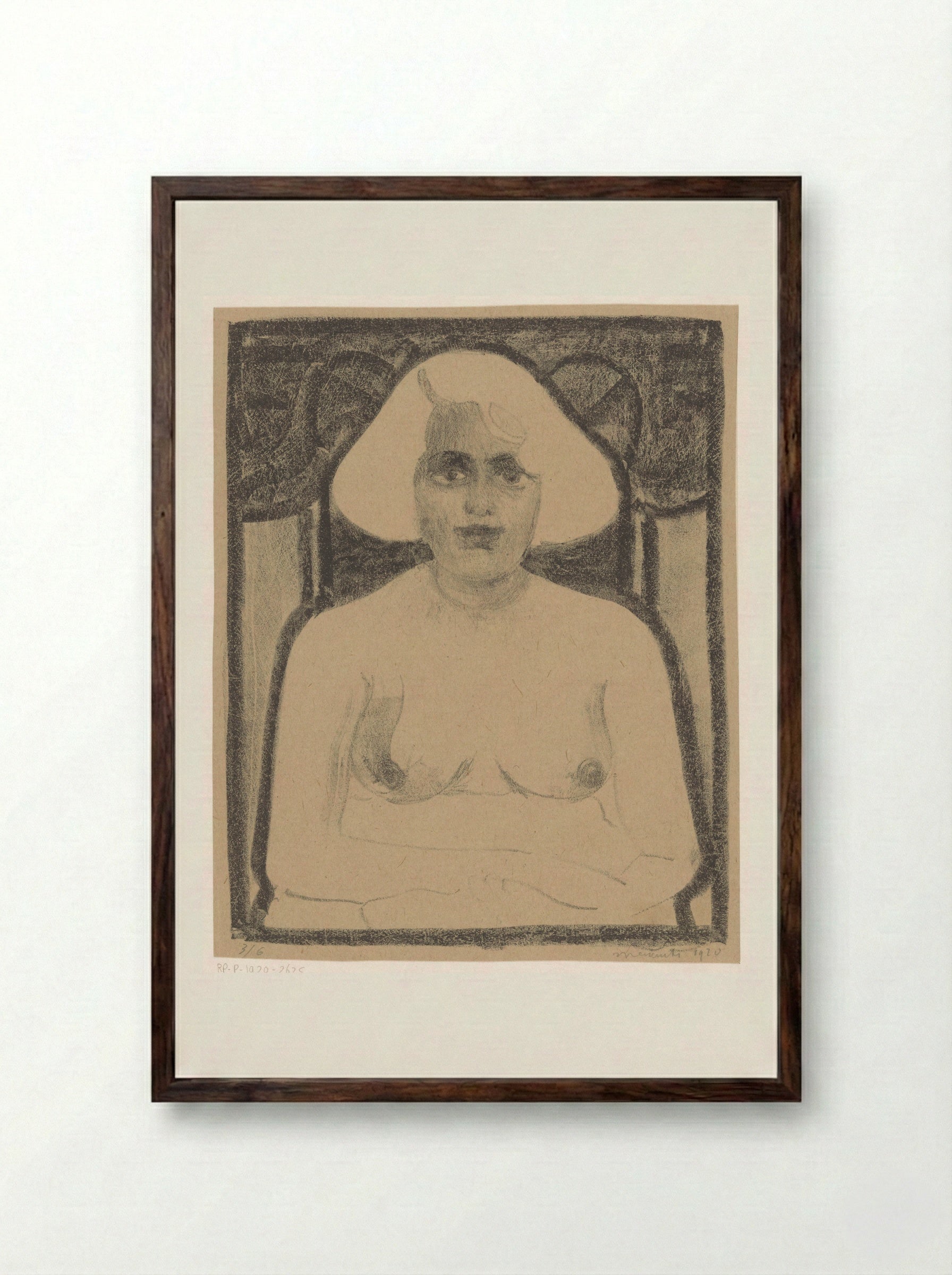 Vrouwentors (Female Torso) - Samuel Jessurun de Mesquita - Framed Print Dark Wood