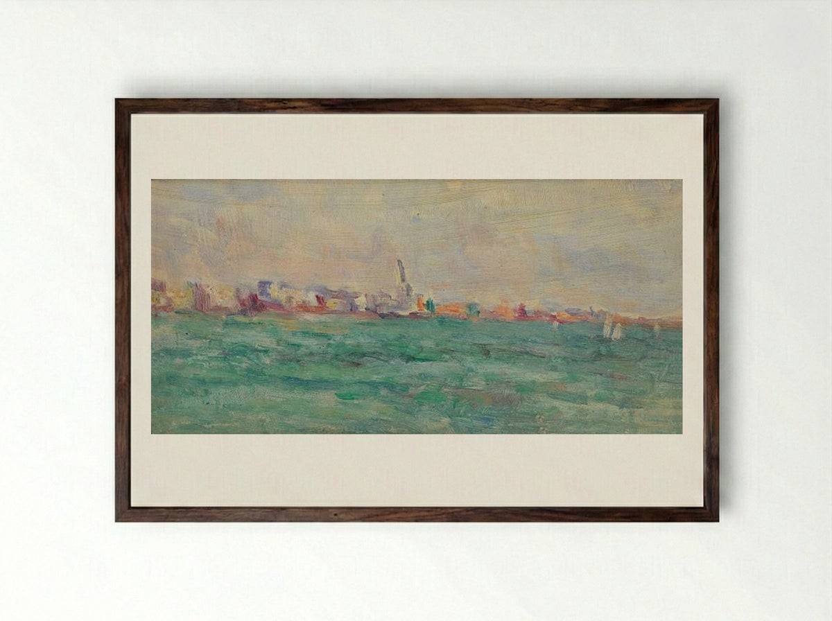 Vue De Paramé - Maximilien Luce - Framed Print Dark Wood