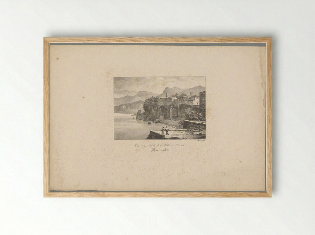 Vue d'une Partie de la Ville de Sorento - Veuve Delpech - Framed Print Wood