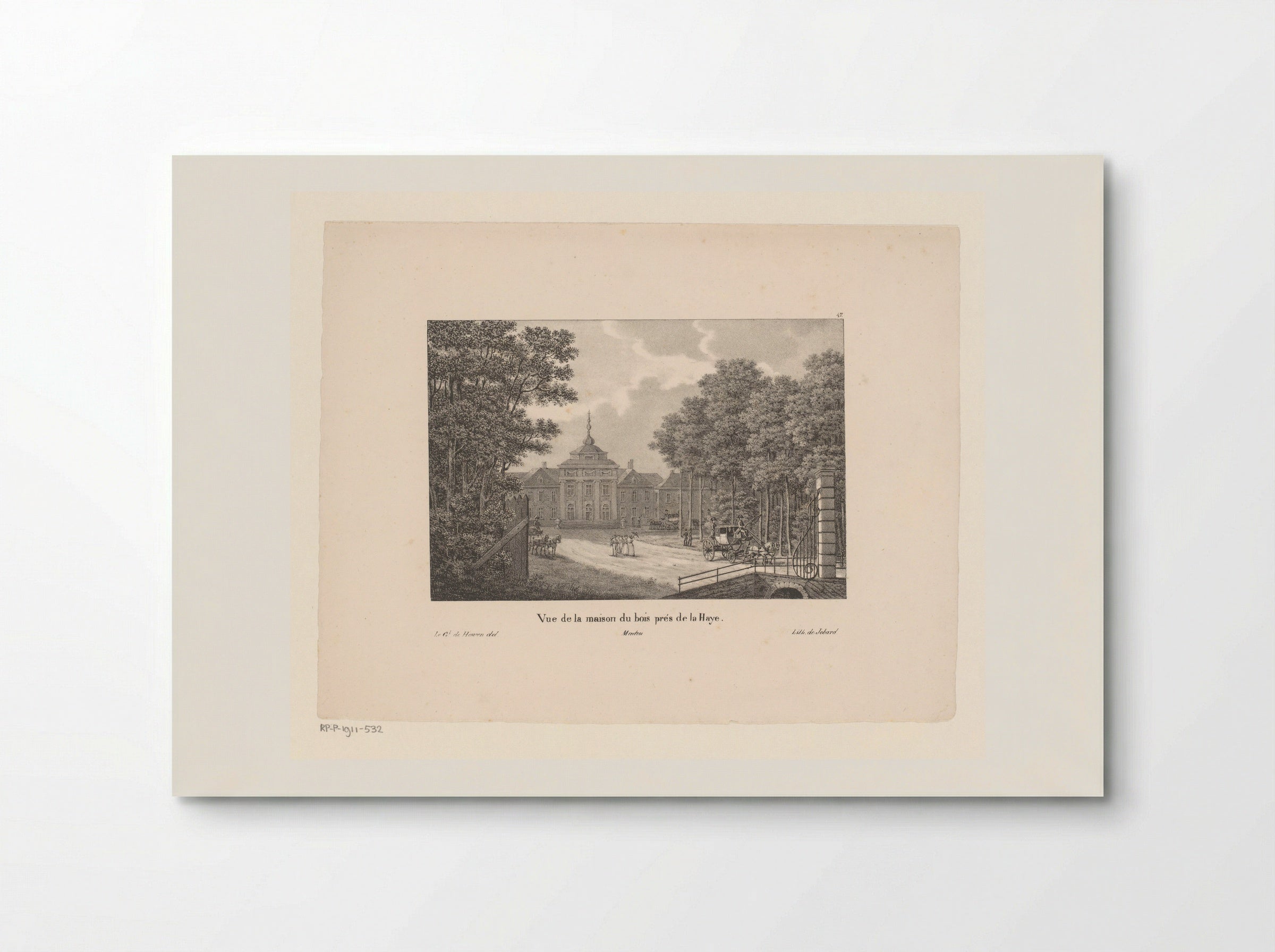 Vue de la maison du bois près de la Haye - Jean-Baptiste Madou - Poster