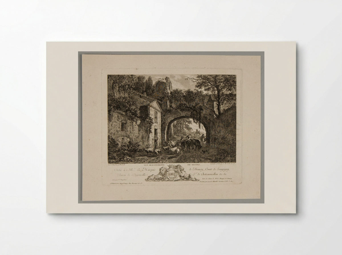 Vue des environs de Sienne - Carl Wilhelm Weisbrod - Poster