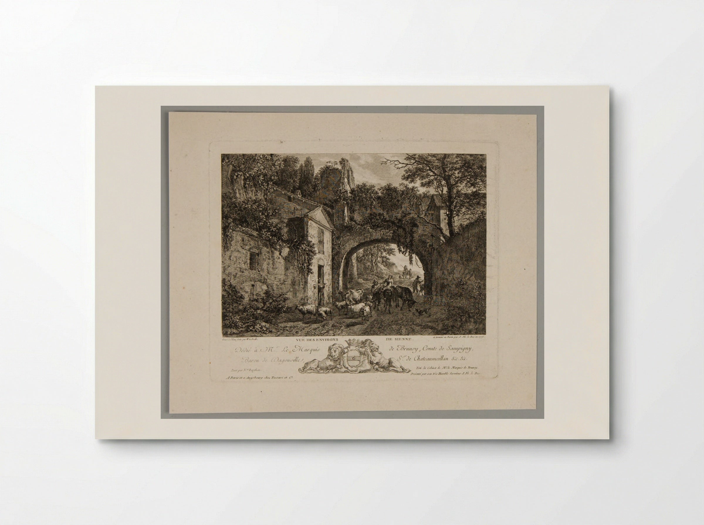 Vue des environs de Sienne - Carl Wilhelm Weisbrod - Poster