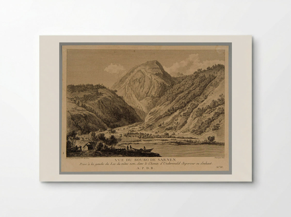 Vue du Bourg de Sarnen - François Denis Née - Poster