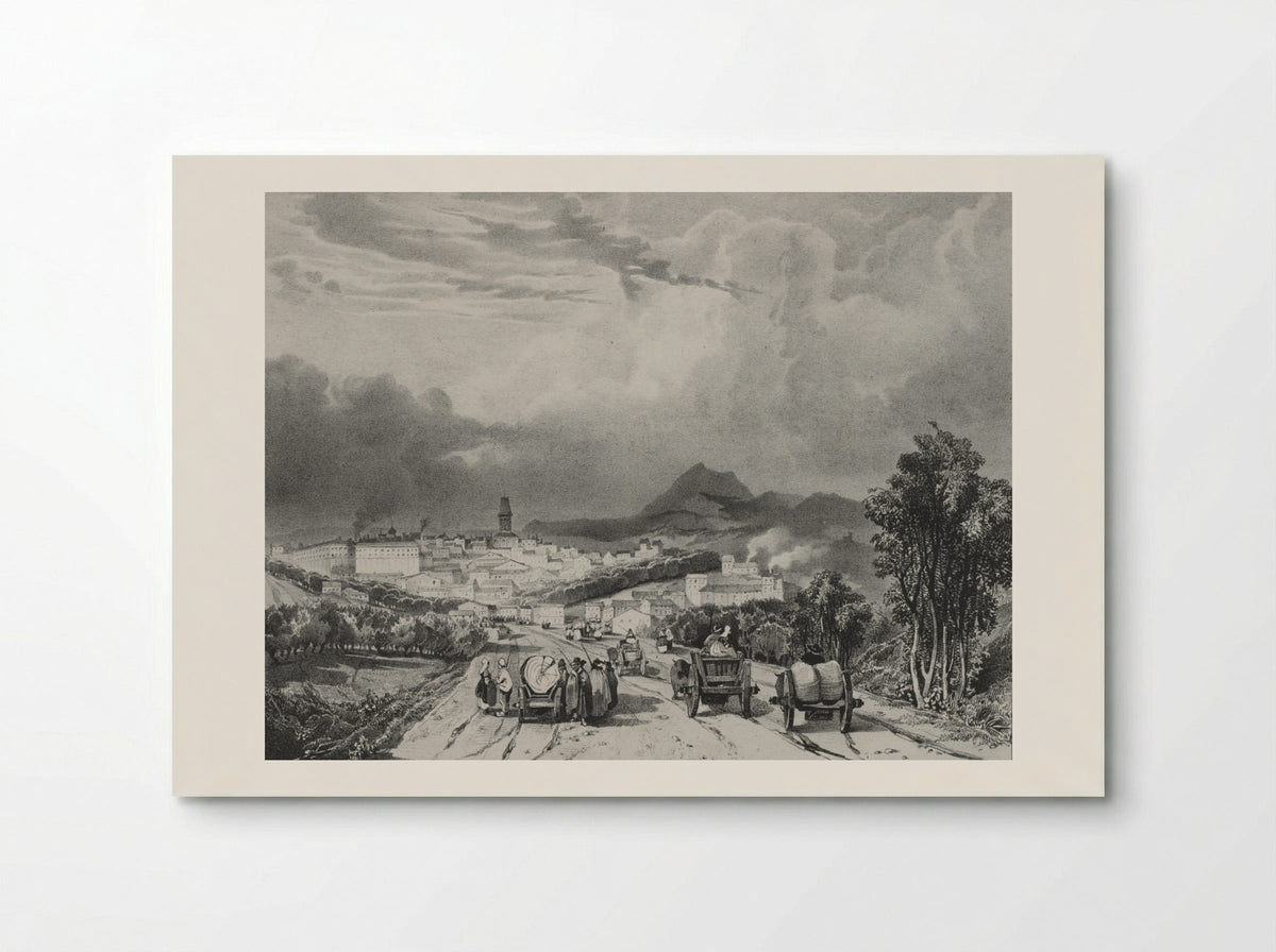 Vue generale de Riom, Auvergne - Adrien Dauzats - Poster