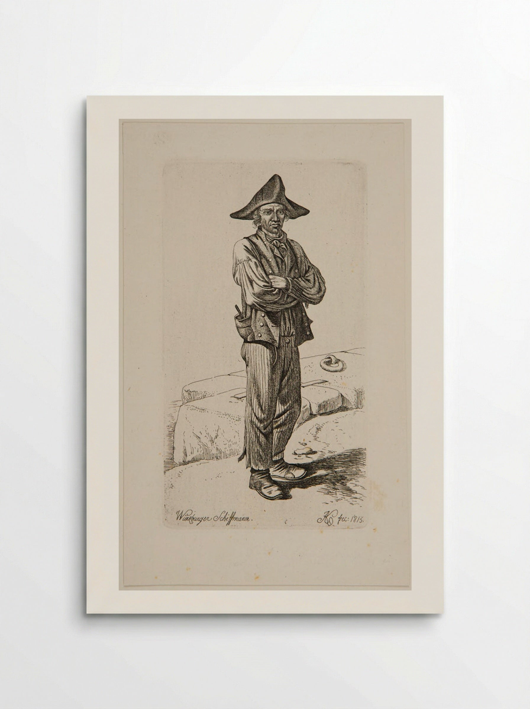 Würzburger Schiffmann - Johann Adam Klein - Poster