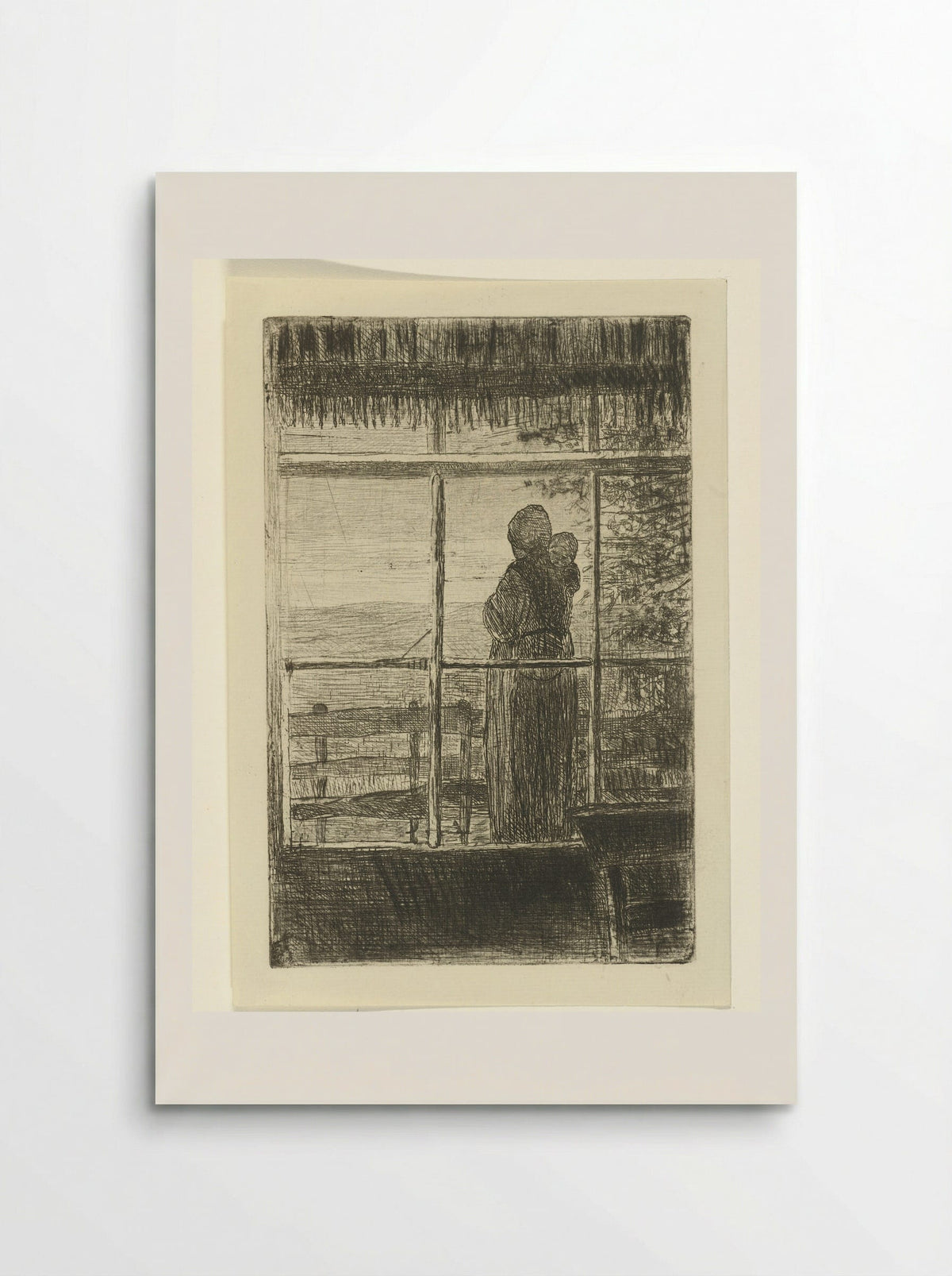 Wachtende vrouw met kind - Jozef Israëls - Poster