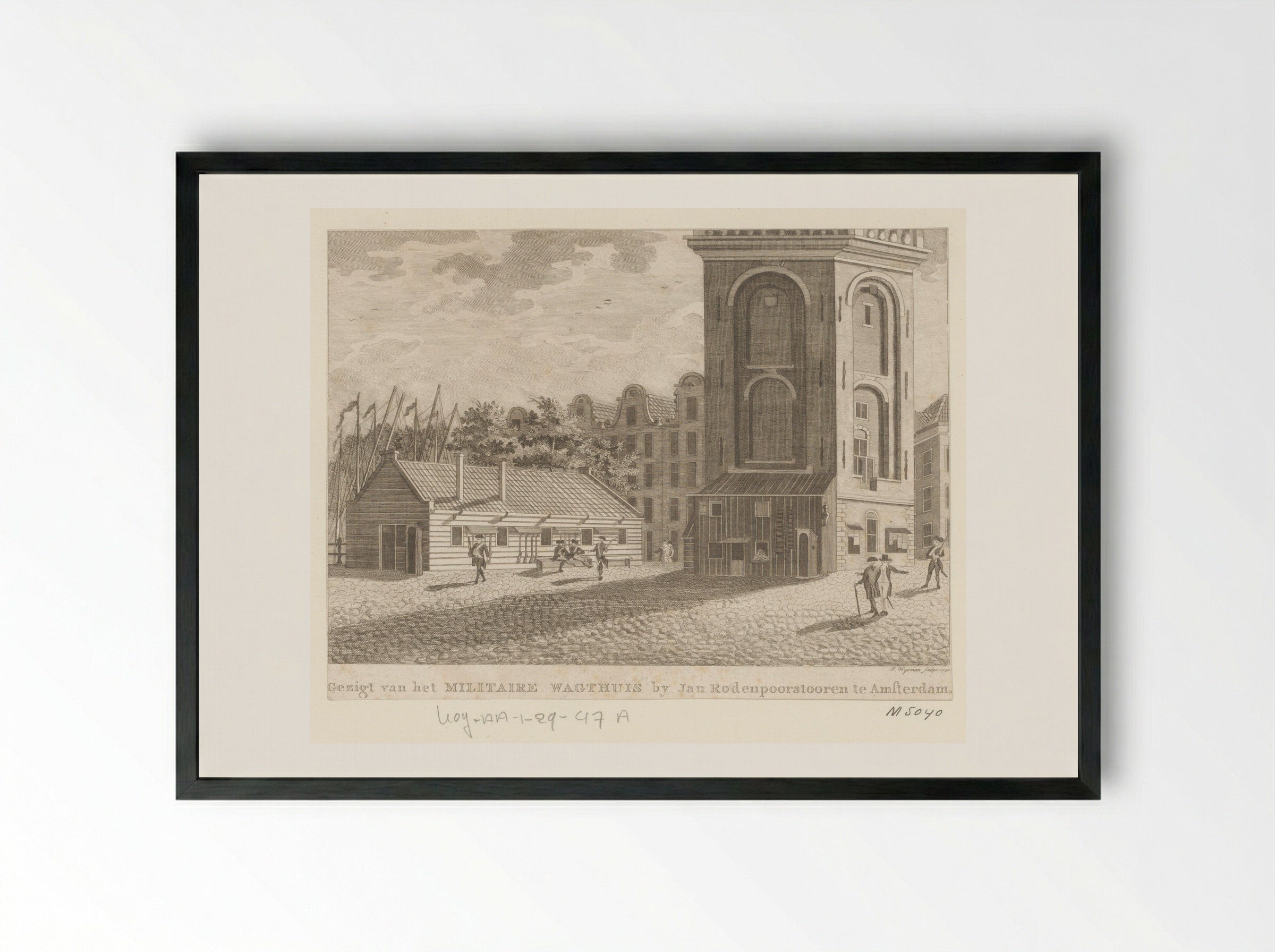 Wachthuis bij de Jan Roodenpoortstoren te Amsterdam - Jacobus Wijsman - Framed Print Black