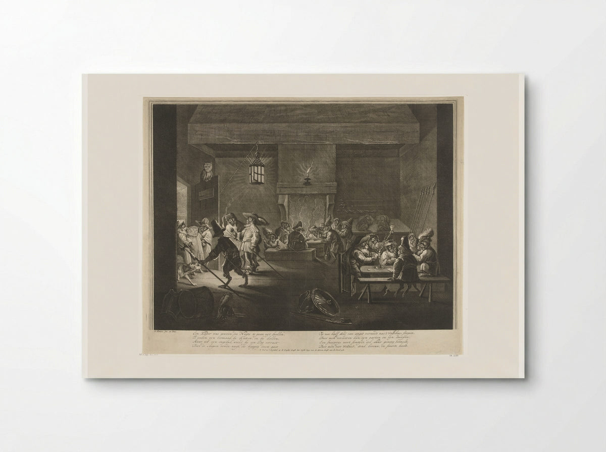 Wachtlokaal met apen - Matthijs Pool - Poster