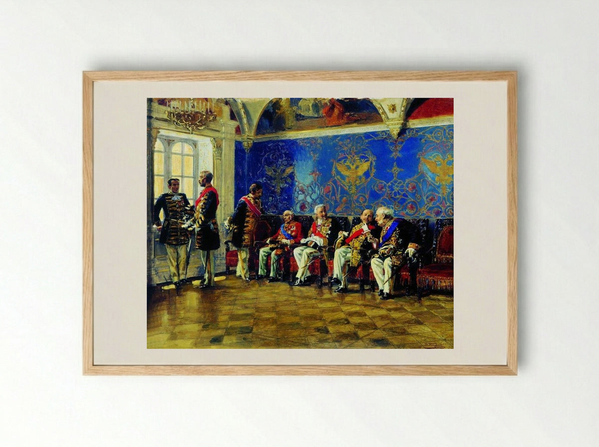 Waiting for an Audience - Vladimir Makovsky - Framed Print Wood