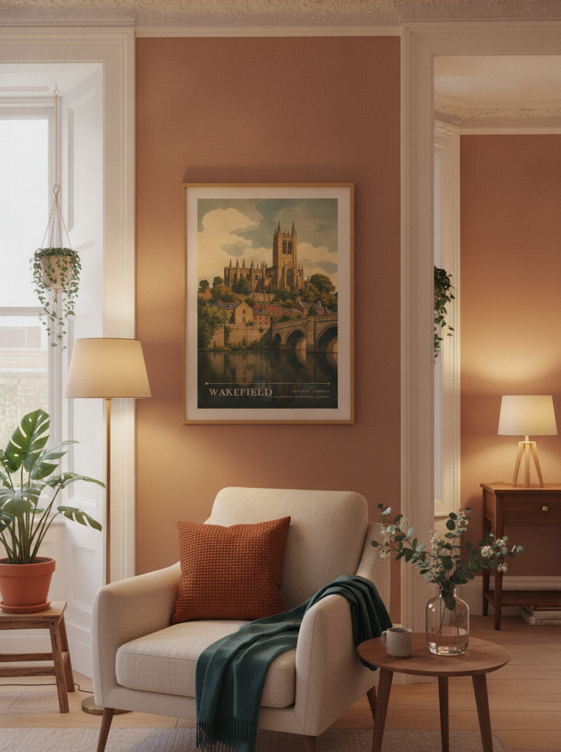Wakefield City and Borough of Wakefield England Travel Poster - Lifestyle