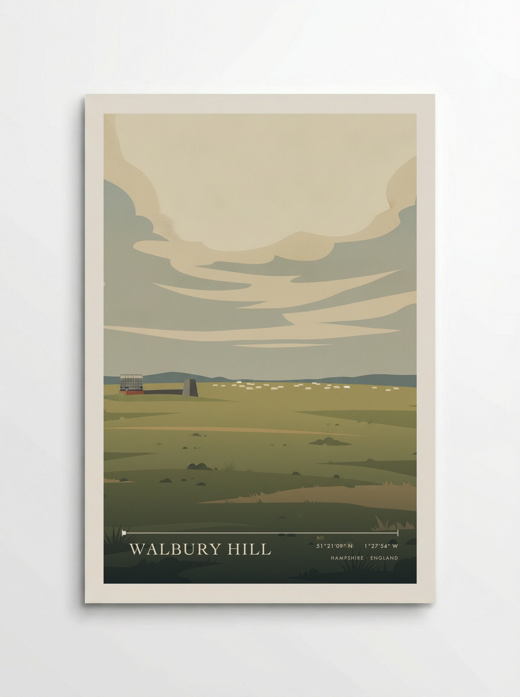 Walbury Hill Hampshire England Travel Poster - Poster