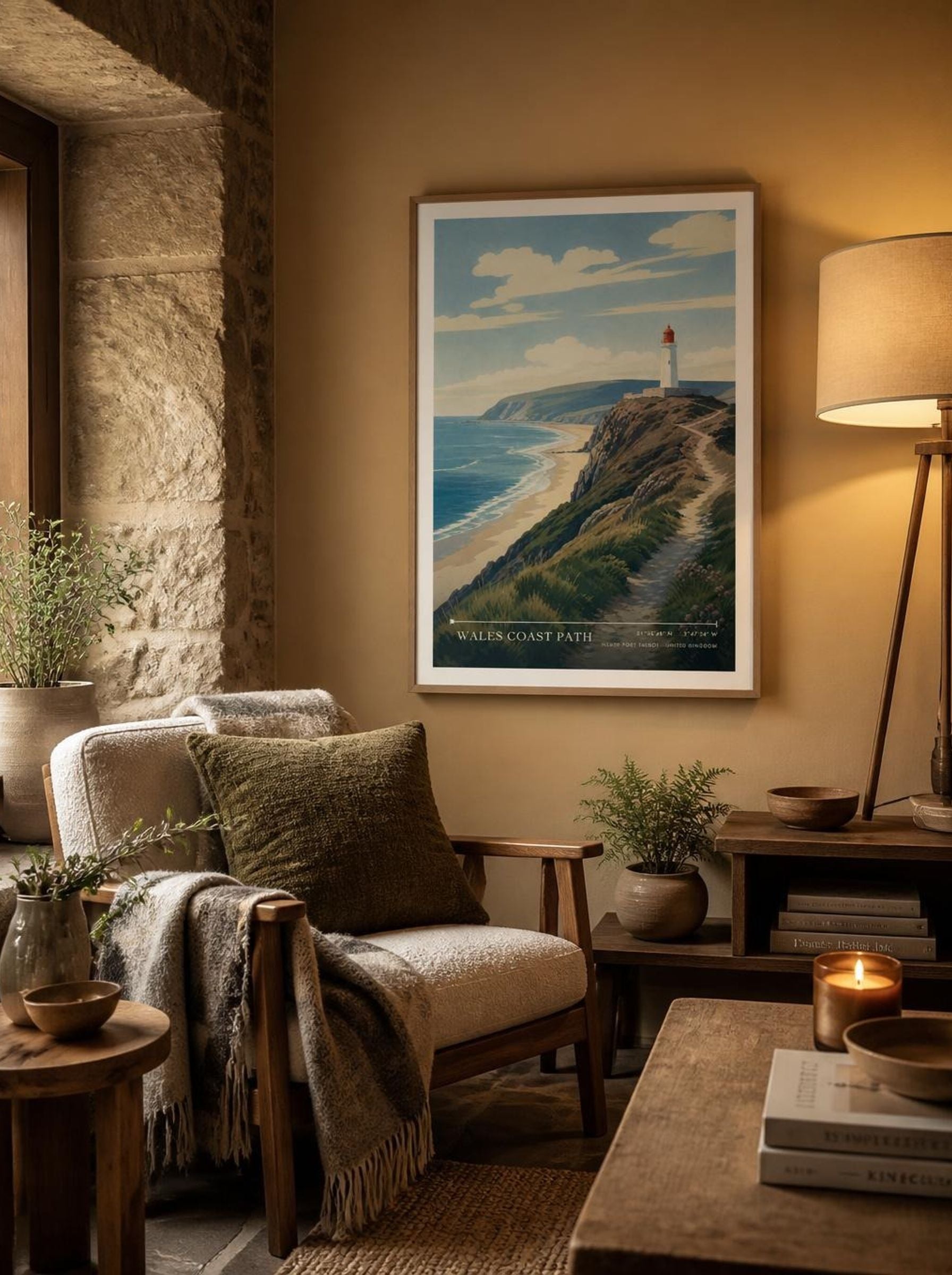 Wales Coast Path Neath Port Talbot United Kingdom Travel Poster - Lifestyle