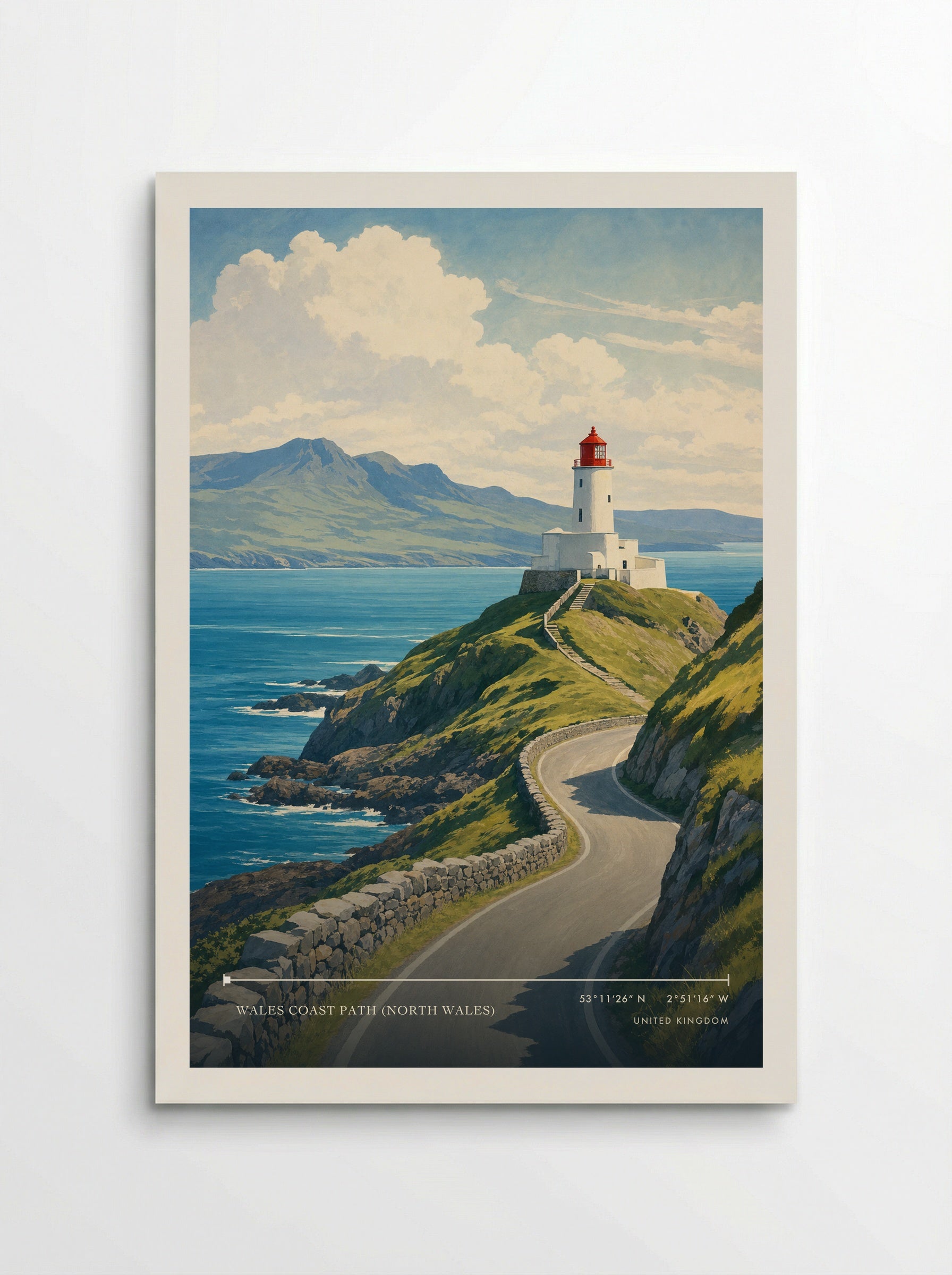 Wales Coast Path (North Wales) United Kingdom Travel Poster - Poster