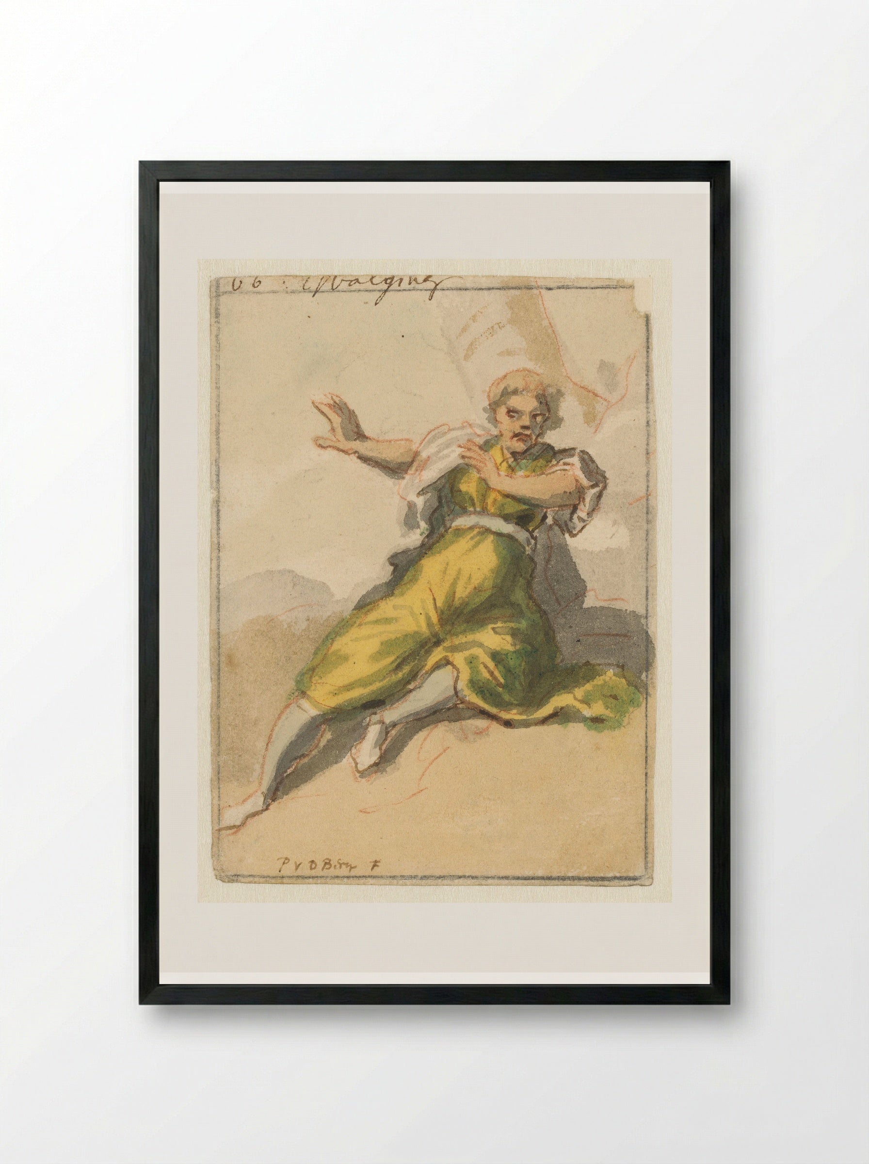 Walging (Disgust) - Pieter van den Berge - Framed Print Black