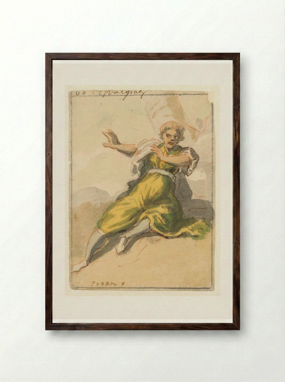Walging (Disgust) - Pieter van den Berge - Framed Print Dark Wood