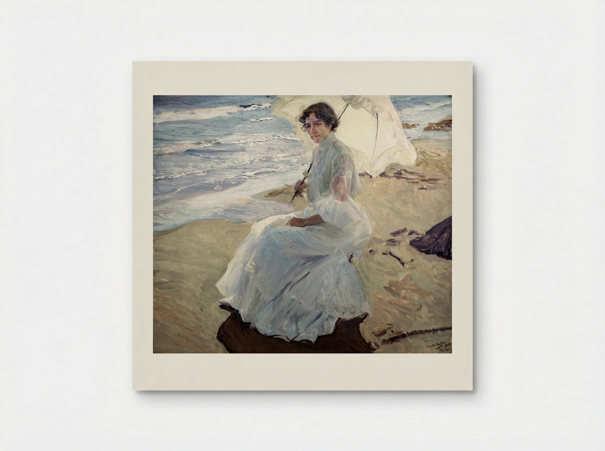 Walk on the Beach - Joaquín Sorolla - Poster
