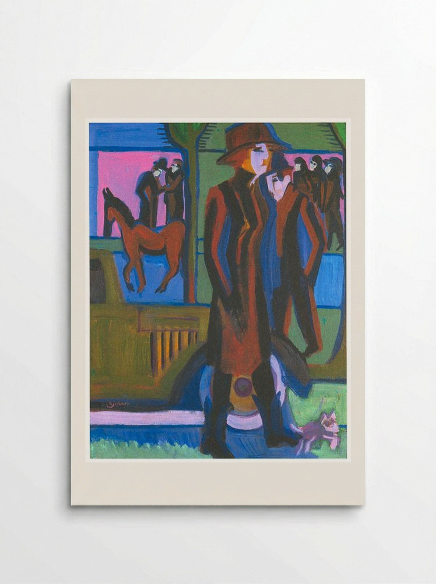Walking Woman with Dog - Ernst Ludwig Kirchner - Poster