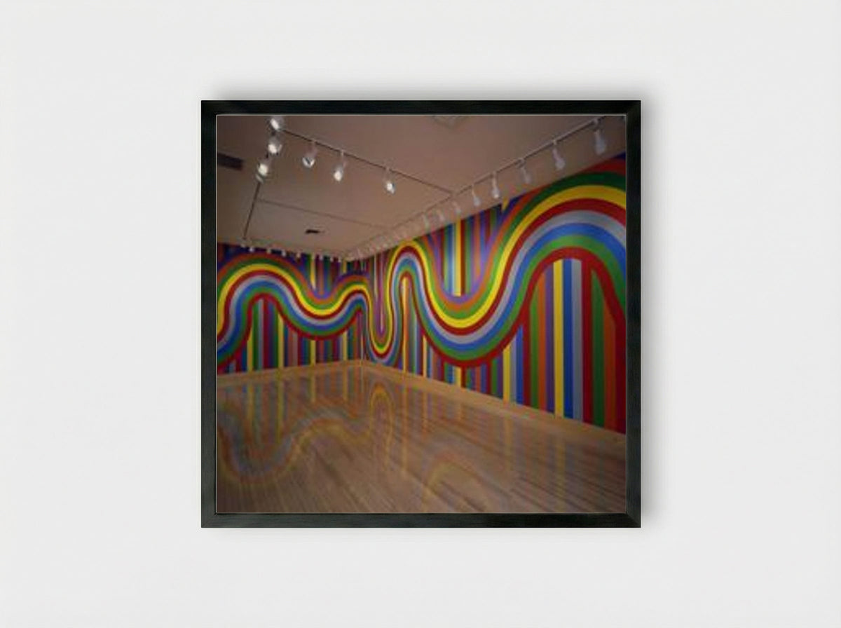 Wall Drawing #1136 - Sol LeWitt - Framed Print Black