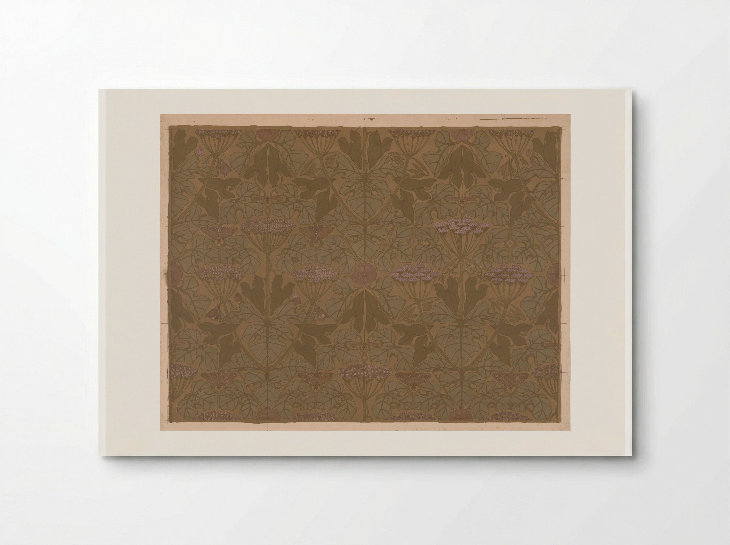 Wallpaper with Umbellifers, Butterflies and Dragonflies - Theo Nieuwenhuis - Poster
