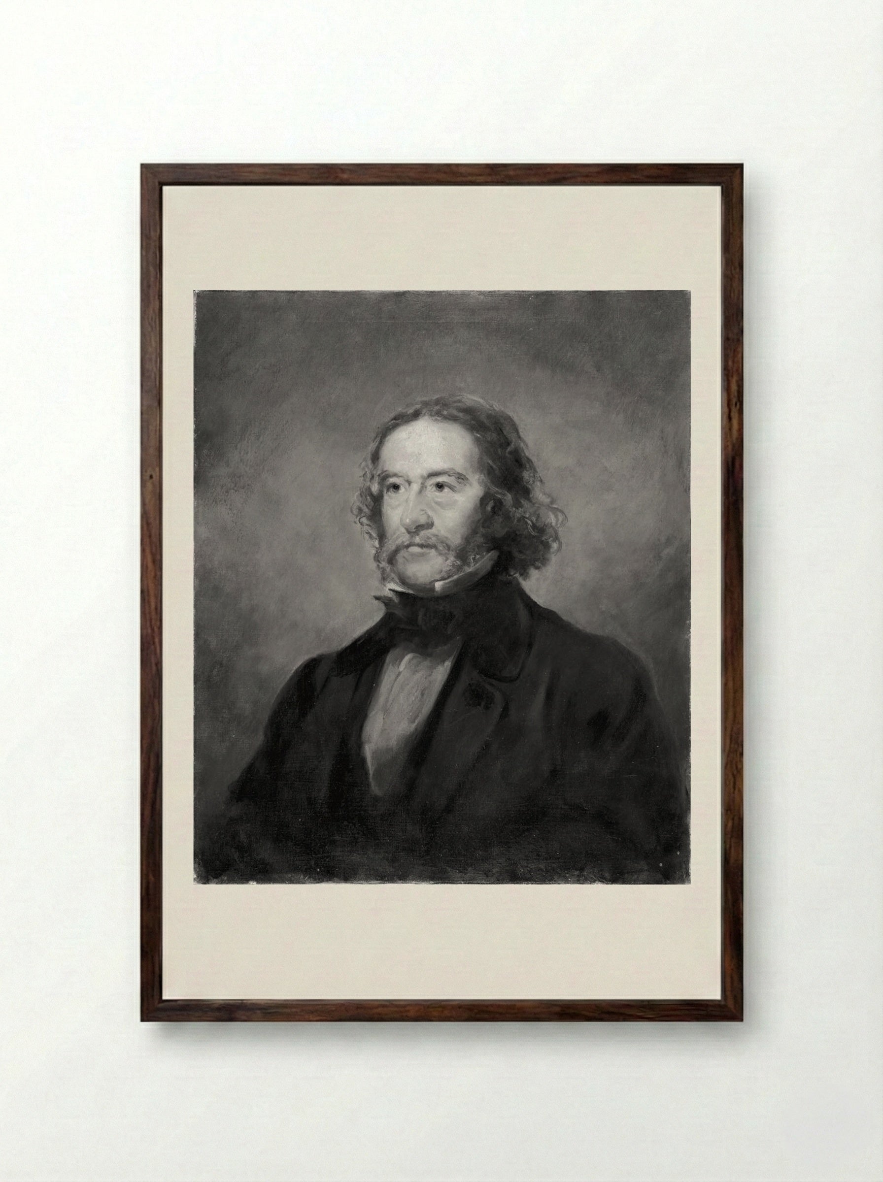 Walter Channing (After Joseph Alexander Ames) - William Franklin Draper - Framed Print Dark Wood