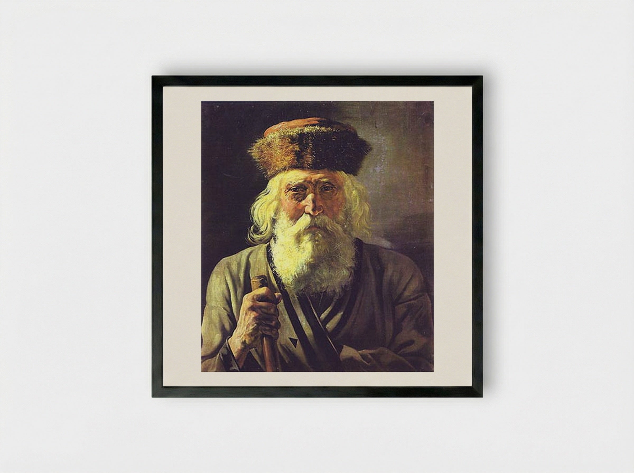 Wanderer - Vasily Perov - Framed Print Black