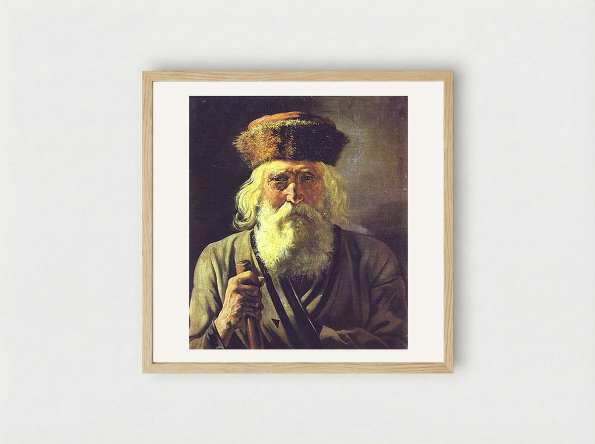 Wanderer - Vasily Perov - Framed Print Wood