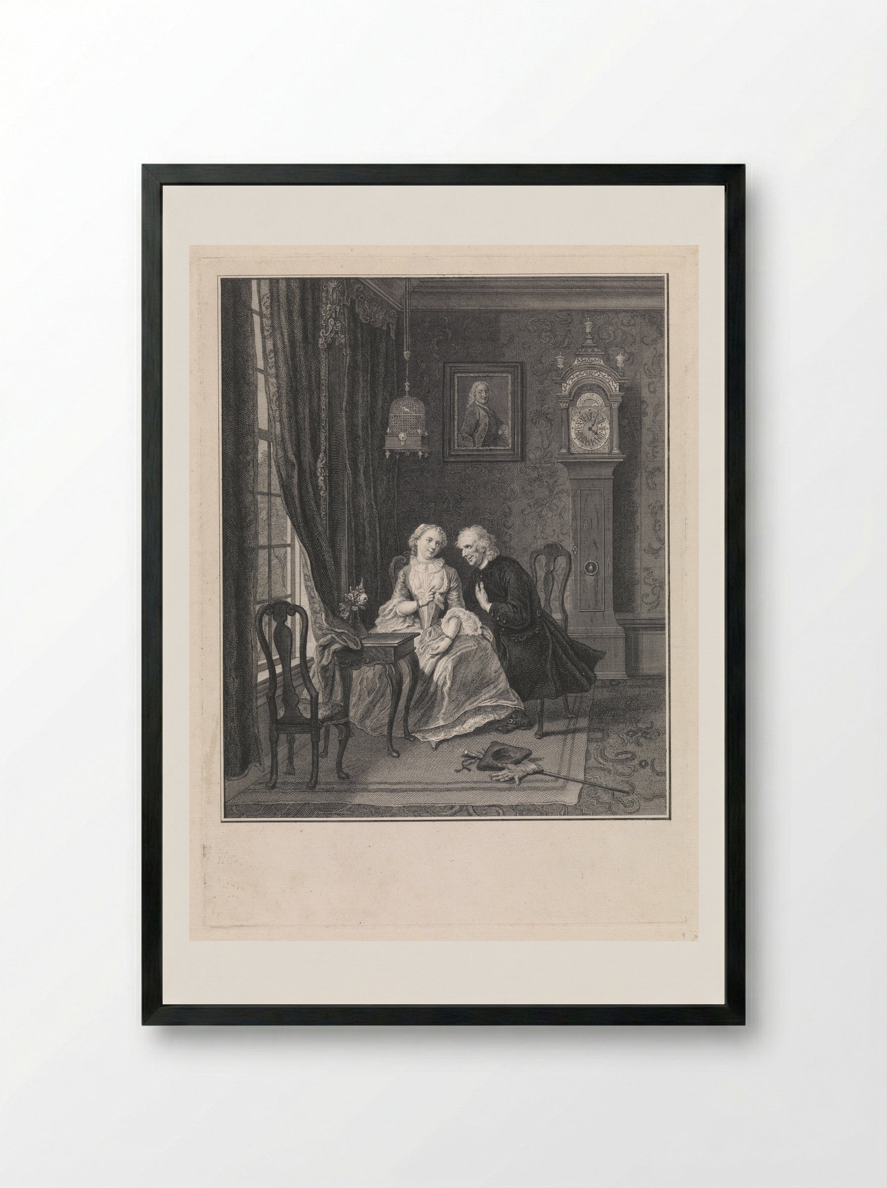 Wanhebbelijke liefde: weduwnaar Joost en Lucia - Pieter Tanjé - Framed Print Black