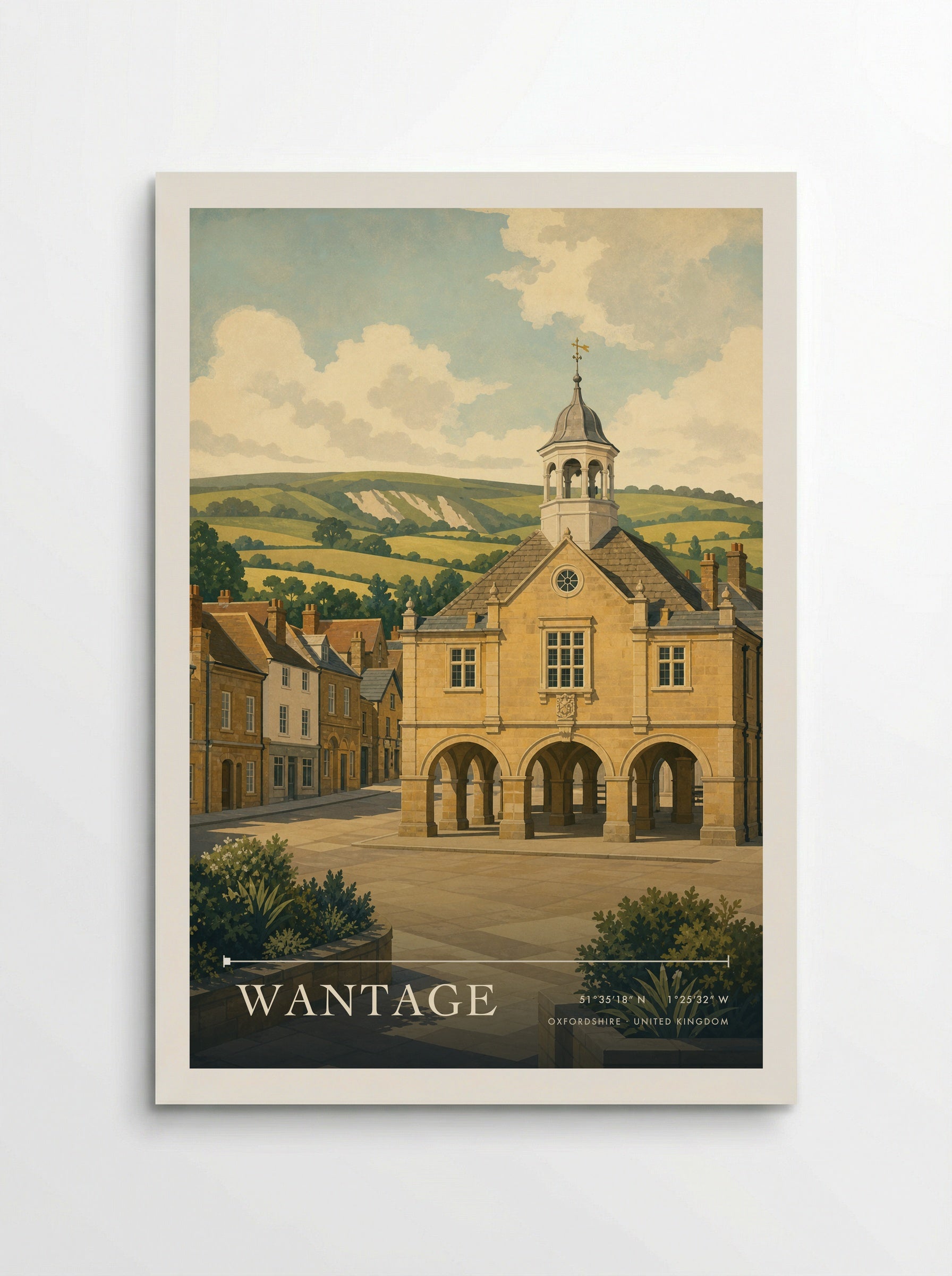 Wantage Oxfordshire United Kingdom Travel Poster - Poster