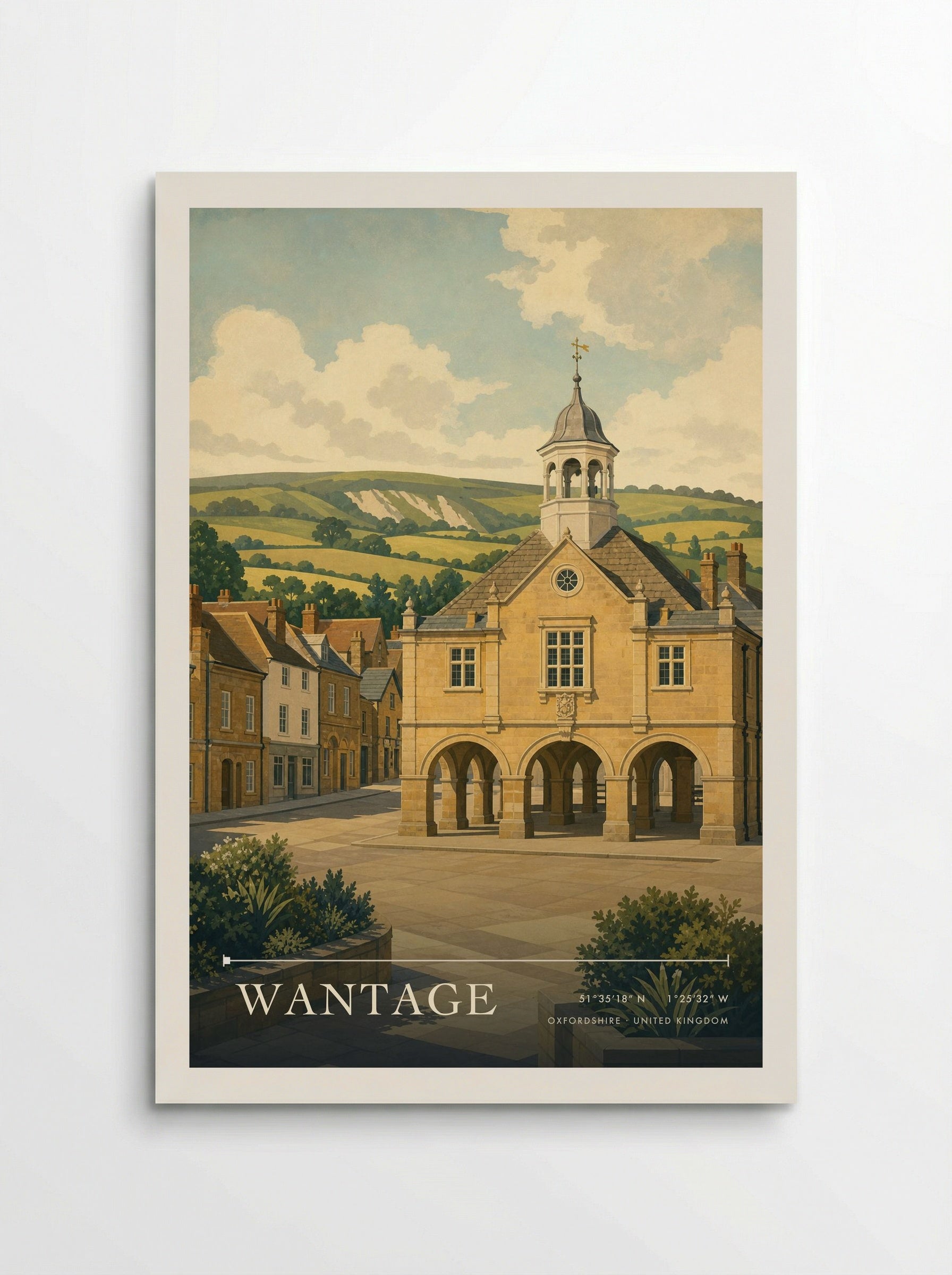 Wantage Oxfordshire United Kingdom Travel Poster - Poster